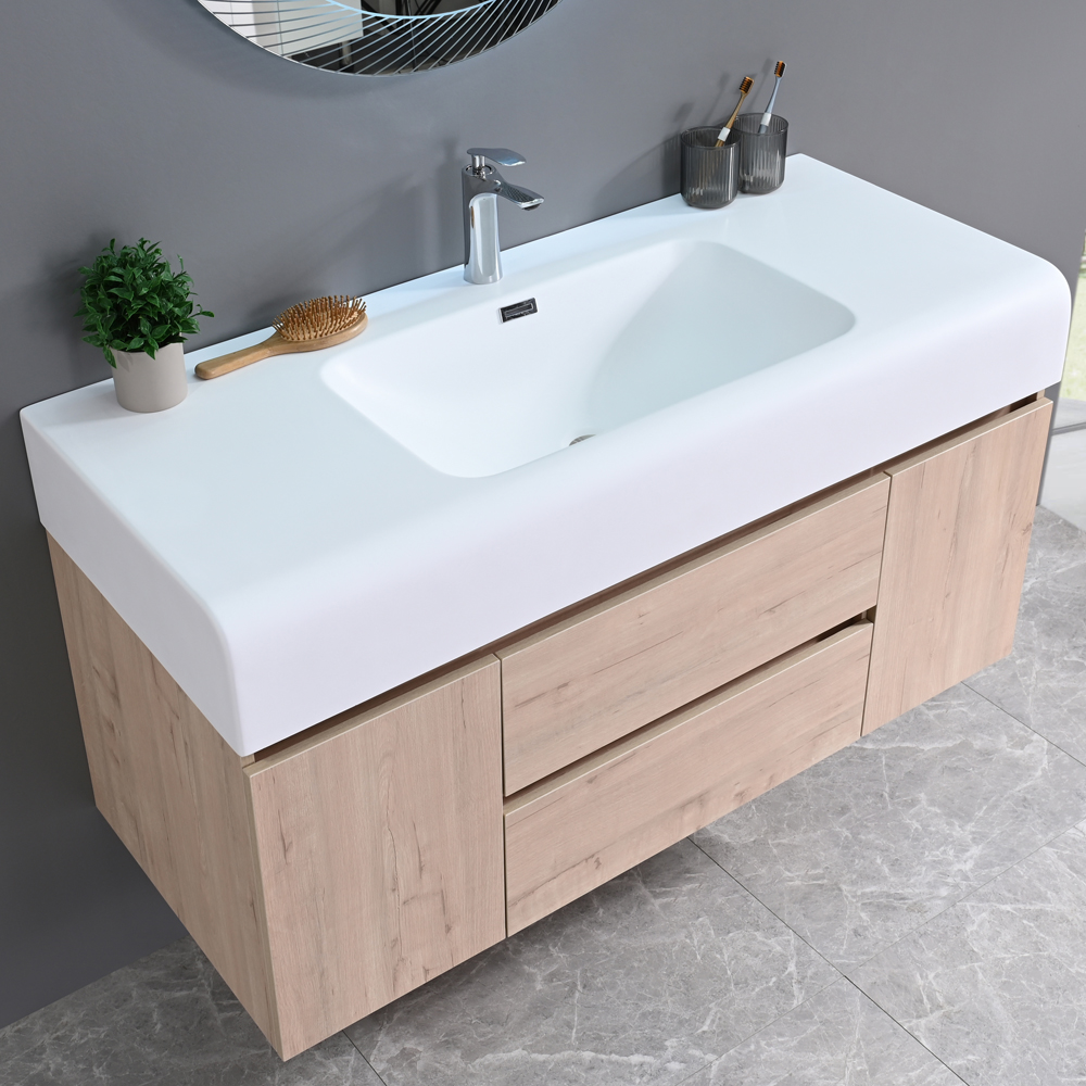 Badezimmermöbel Miami 120 cm - Helles Holz Badezimmermöbel Miami 120 cm - Helles Holz