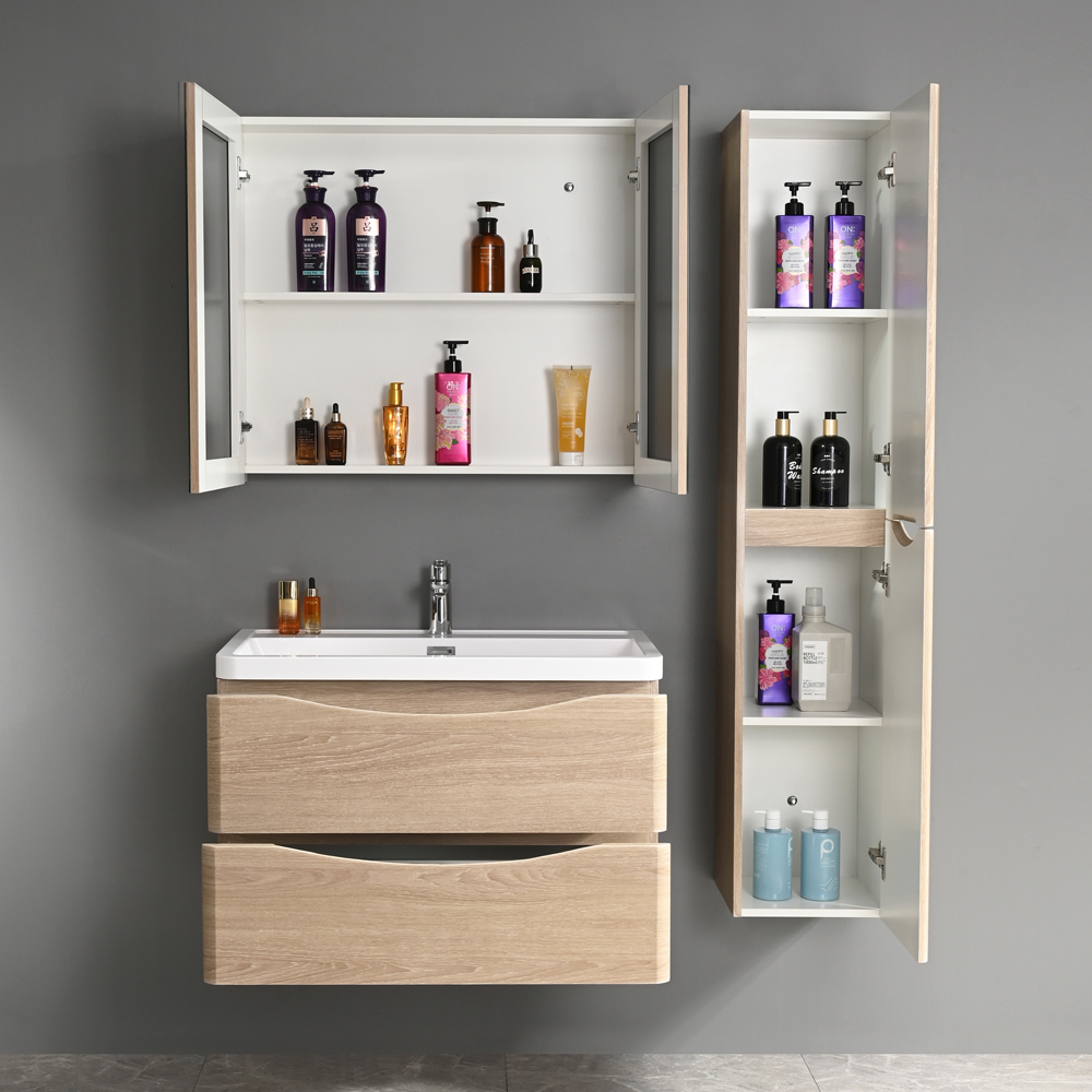 Badrumspaket - Sydney 80 cm | tr imitation | modern och med smart frvaring