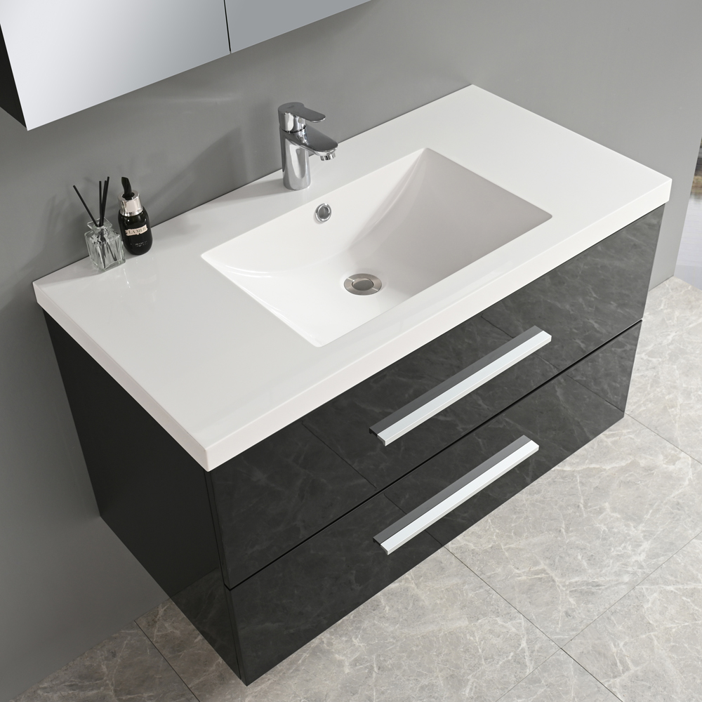 Badrumsmöbler Malaga 90 cm - Svart Badrumsmöbler Malaga 90 cm - Svart