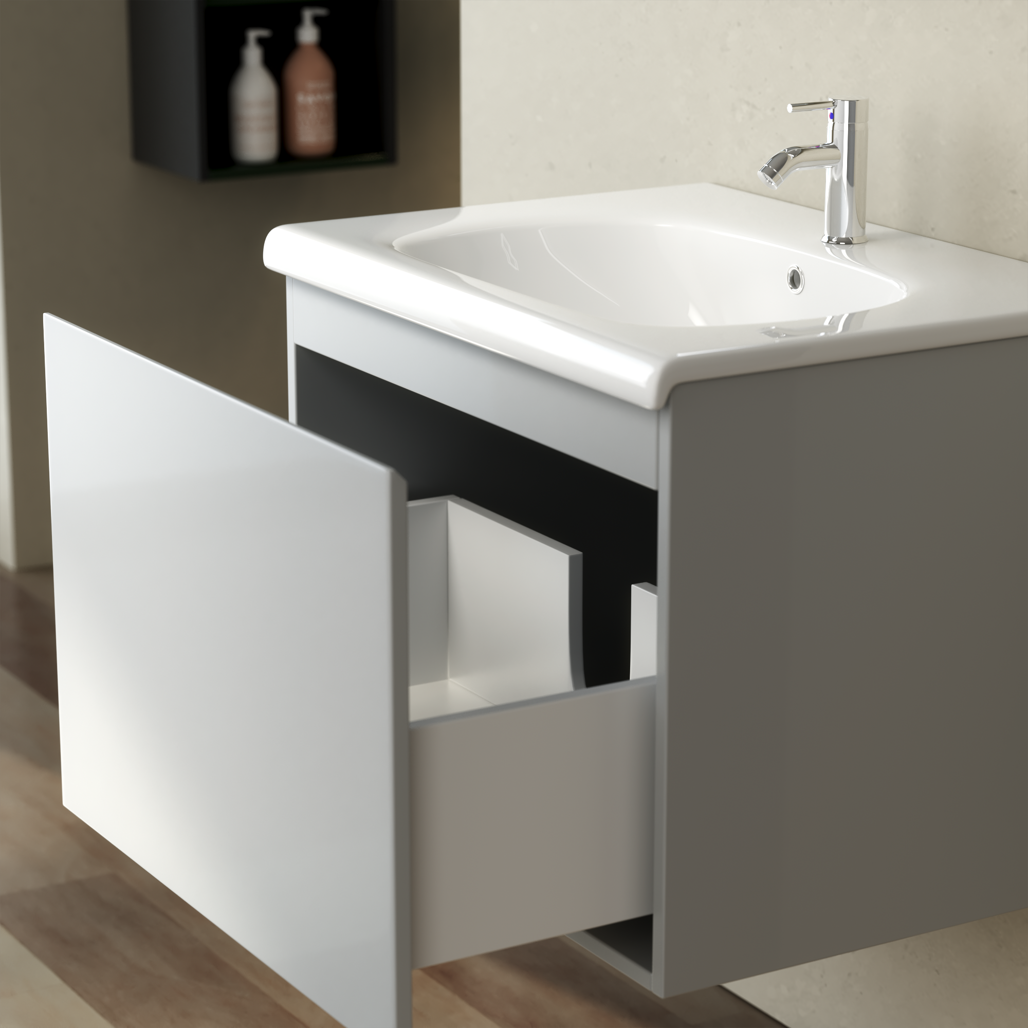 Badezimmerm�bel Zeal 60 cm - Hellgrau