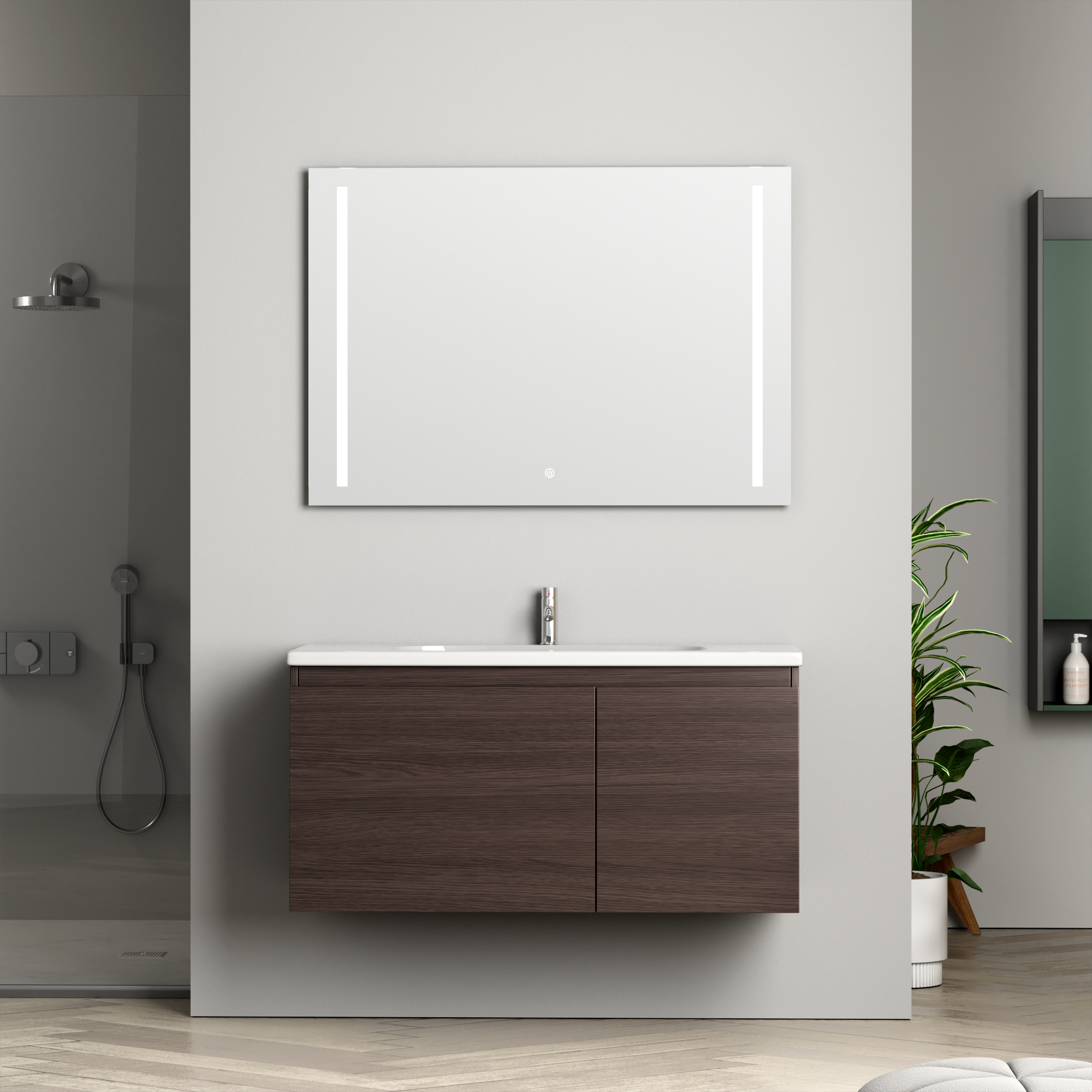 Badezimmermöbel Veda - Walnuss Badezimmermöbel Veda - Walnuss