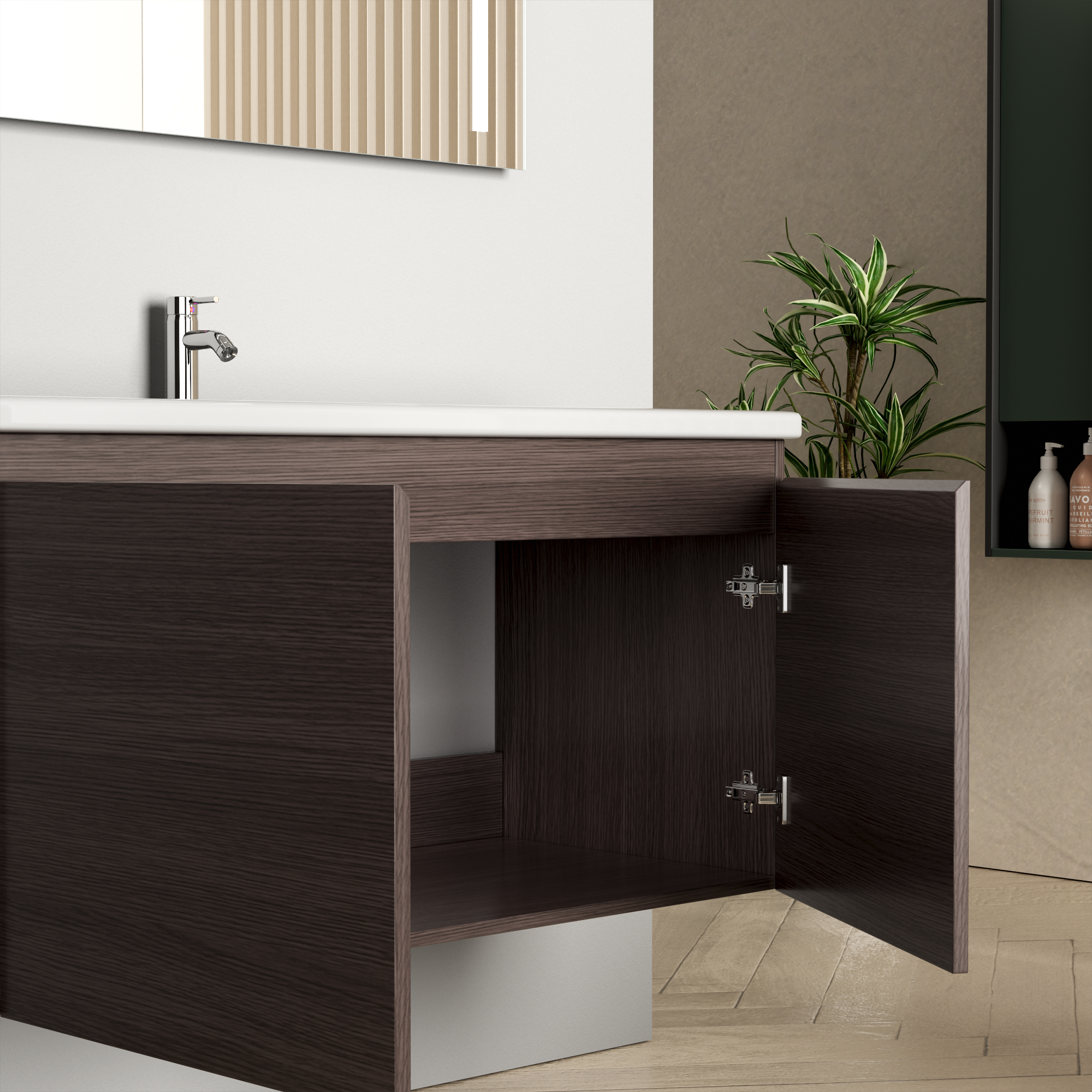 Badezimmermöbel Veda - Walnuss Badezimmermöbel Veda - Walnuss