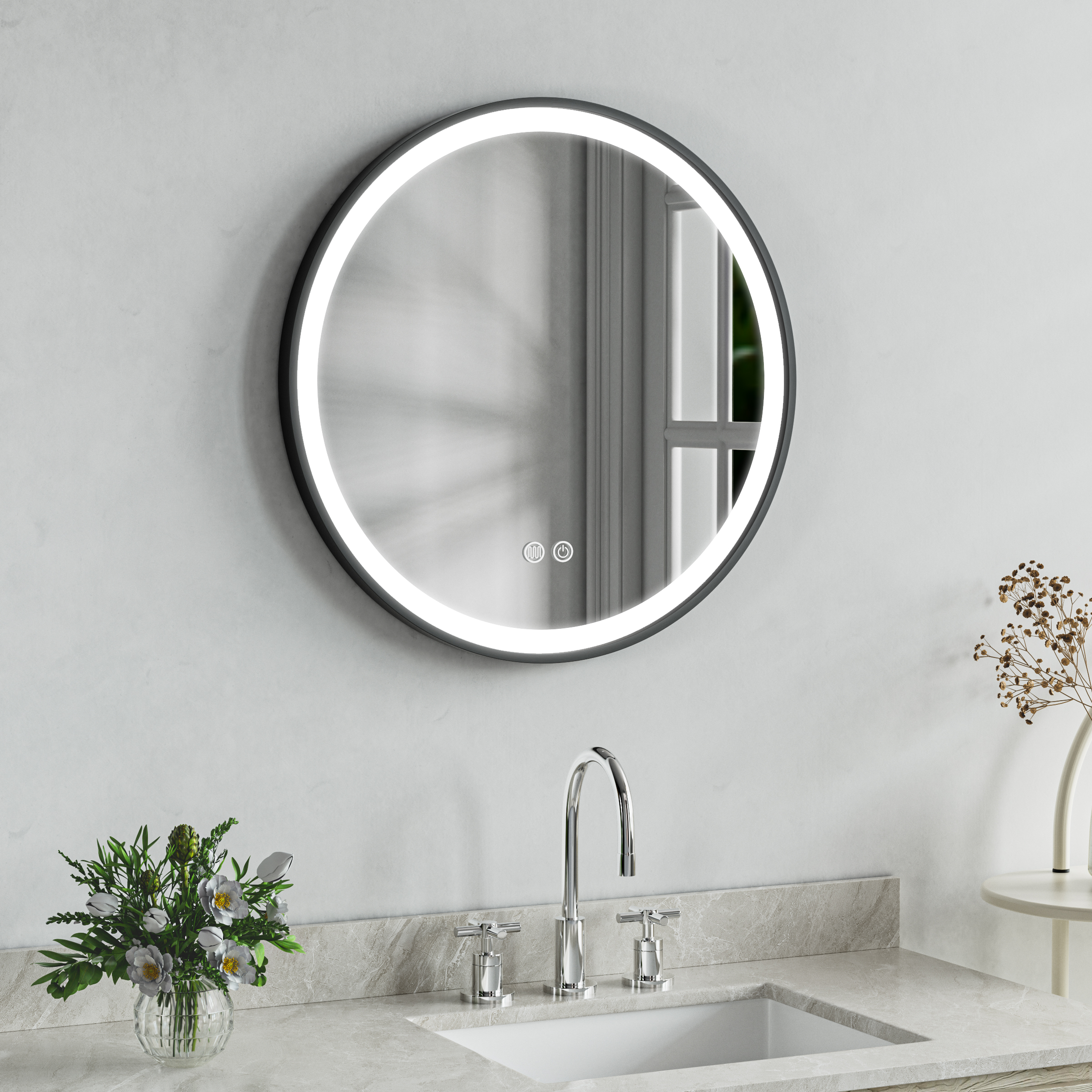 Badrumsspegel Luna med dimbart ljus - 60 cm Badrumsspegel Luna med dimbart ljus - 60 cm