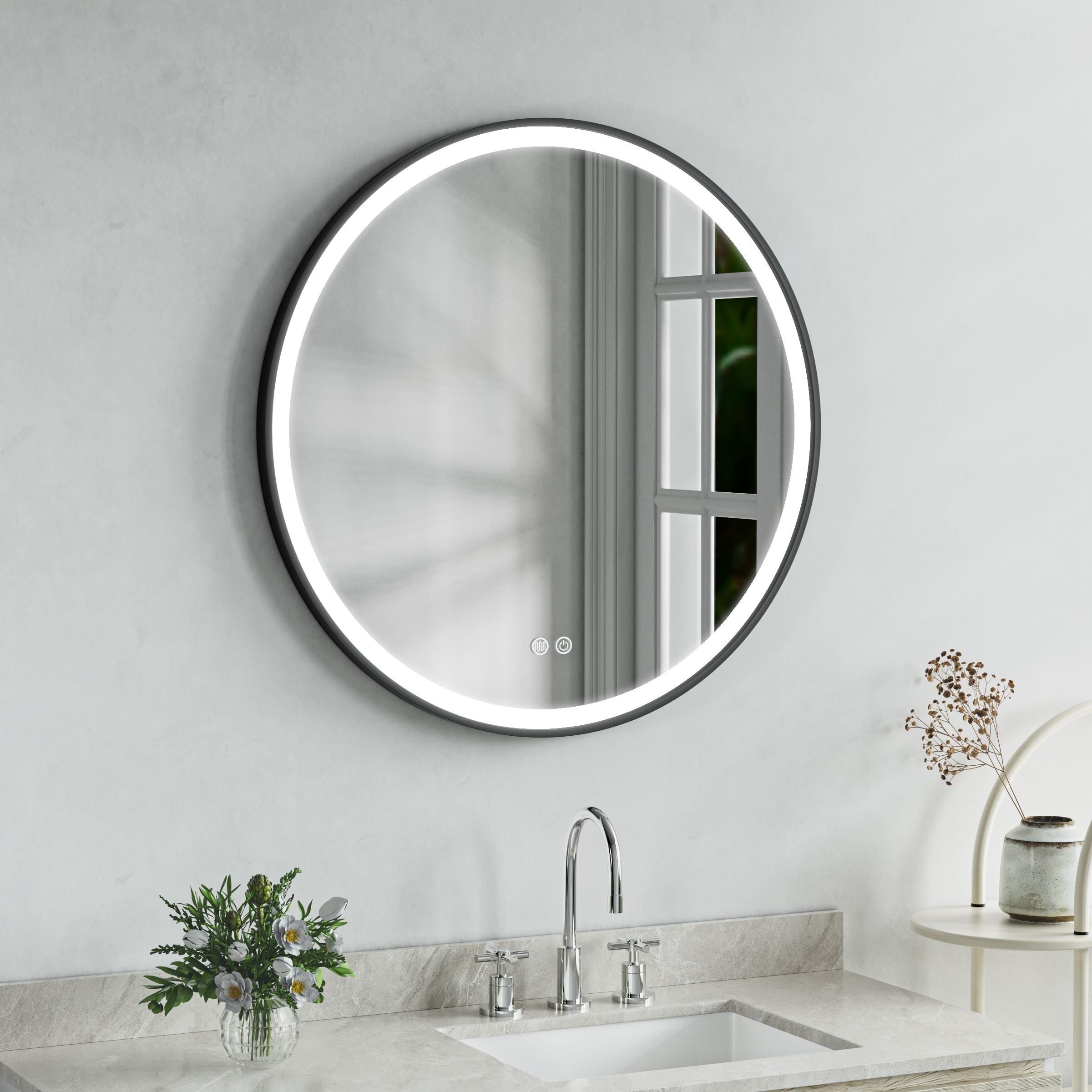 Badrumsspegel Luna med dimbart ljus - 80 cm Badrumsspegel Luna med dimbart ljus - 80 cm