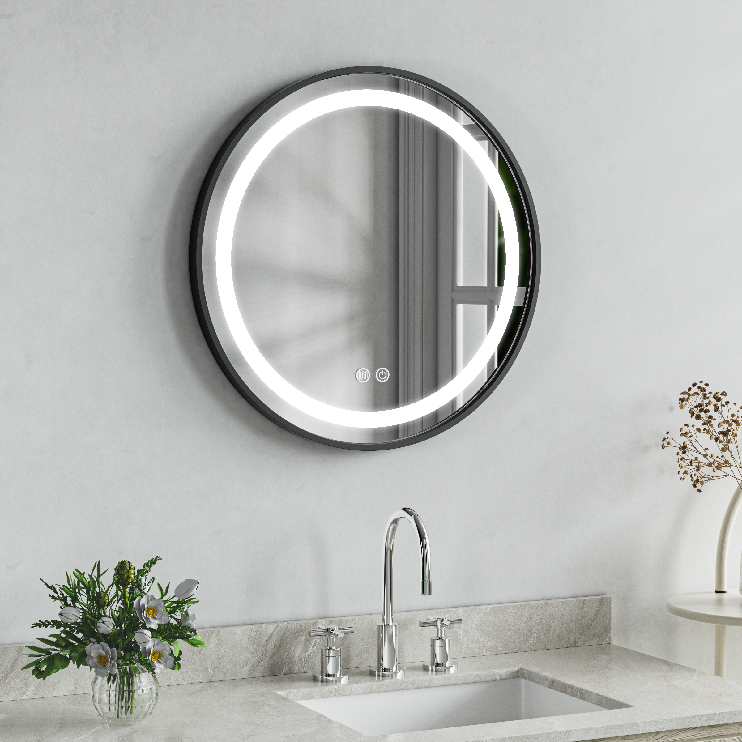 Rund spegel Zenit med LED-belysning - 60 cm Rund spegel Zenit med LED-belysning - 60 cm