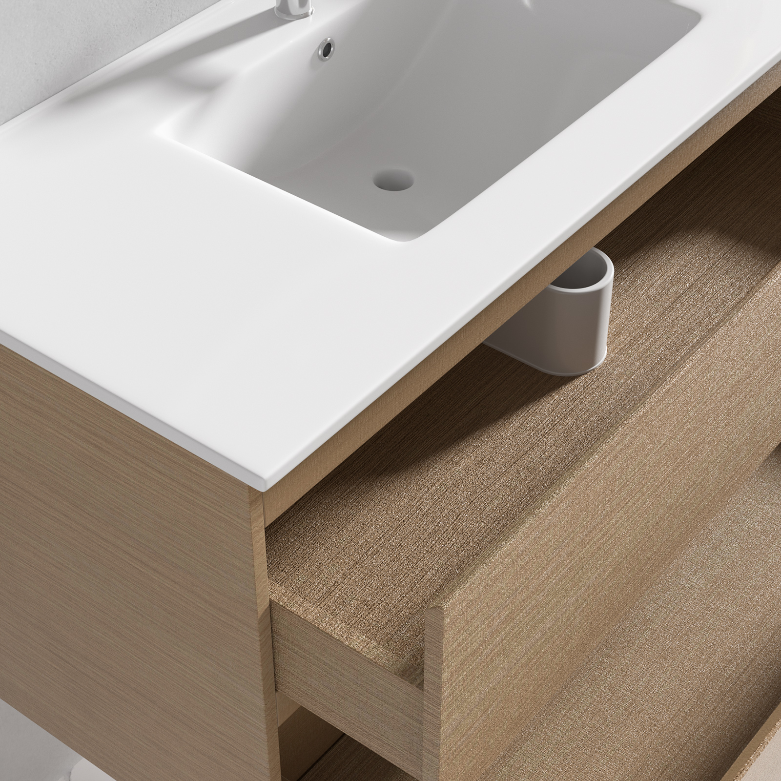 Badrumsöbler Milan 100 cm - Ljust trä Badrumsöbler Milan 100 cm - Ljust trä