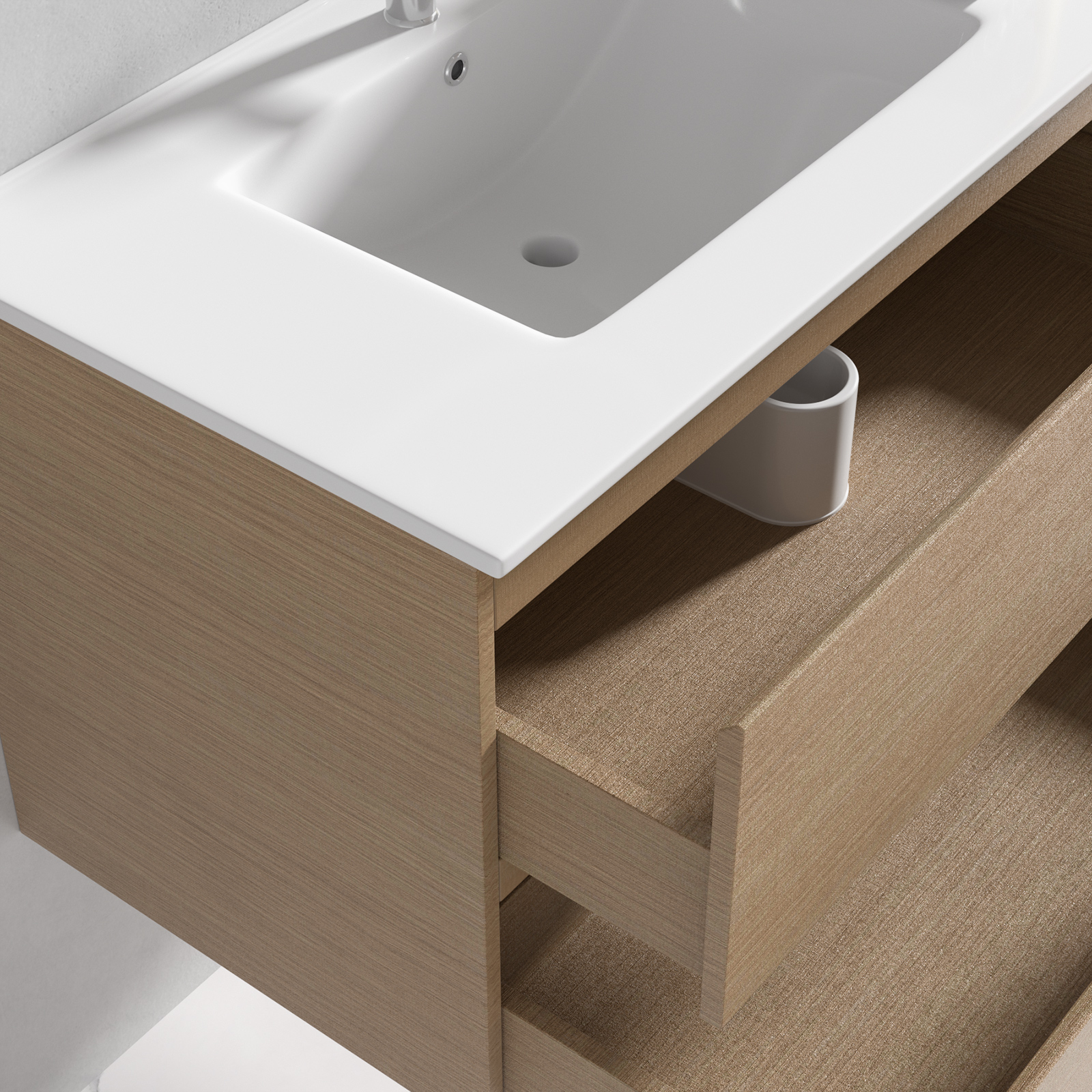 Badezimmermöbel Milan 80 cm - Helles Holz Badezimmermöbel Milan 80 cm - Helles Holz