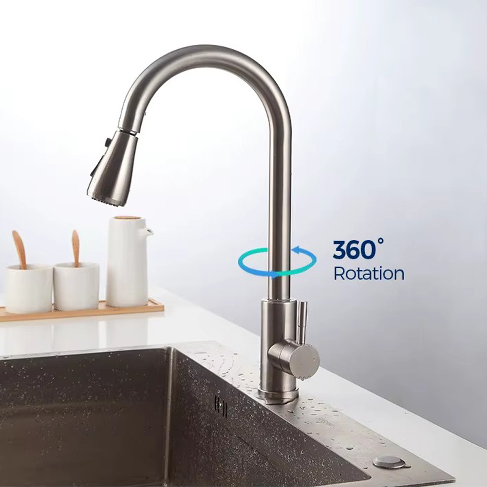 Köksblandare Lily - Borstad stål Köksblandare Lily - Borstad stål