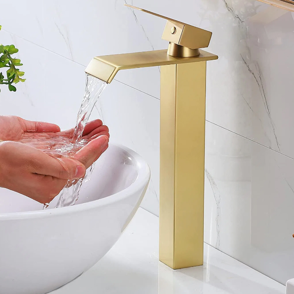 Tvättställsblandare Orchid - Hög pip | Guld Tvättställsblandare Orchid - Hög pip | Guld