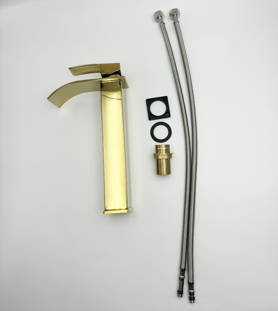 Tvättställsblandare Orchid - Hög pip | Guld Tvättställsblandare Orchid - Hög pip | Guld