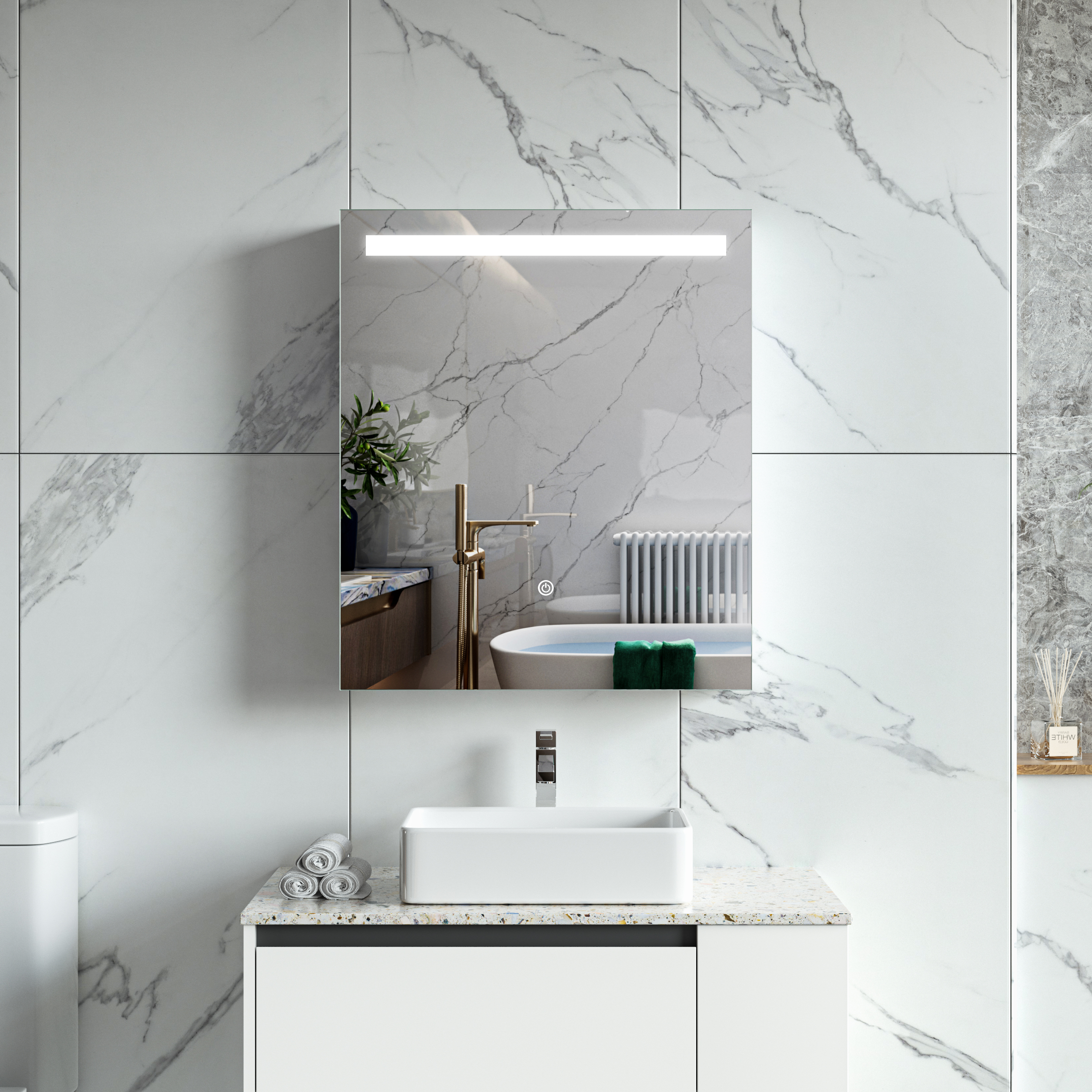 Spegelskåp Ray med belysning - 60 cm Spegelskåp Ray med belysning - 60 cm