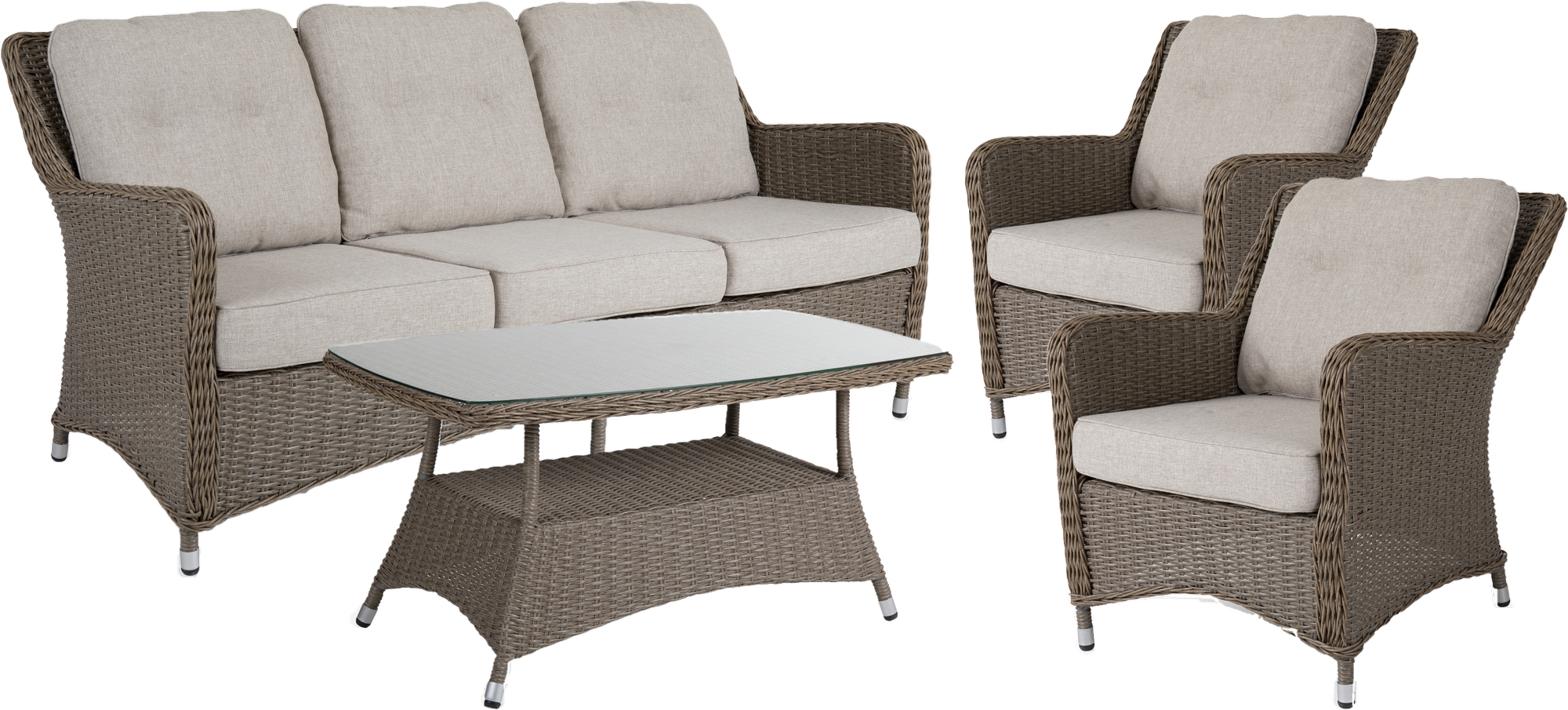 Svan - Loungegrupp i 4 delar | Naturfrgad konstrotting