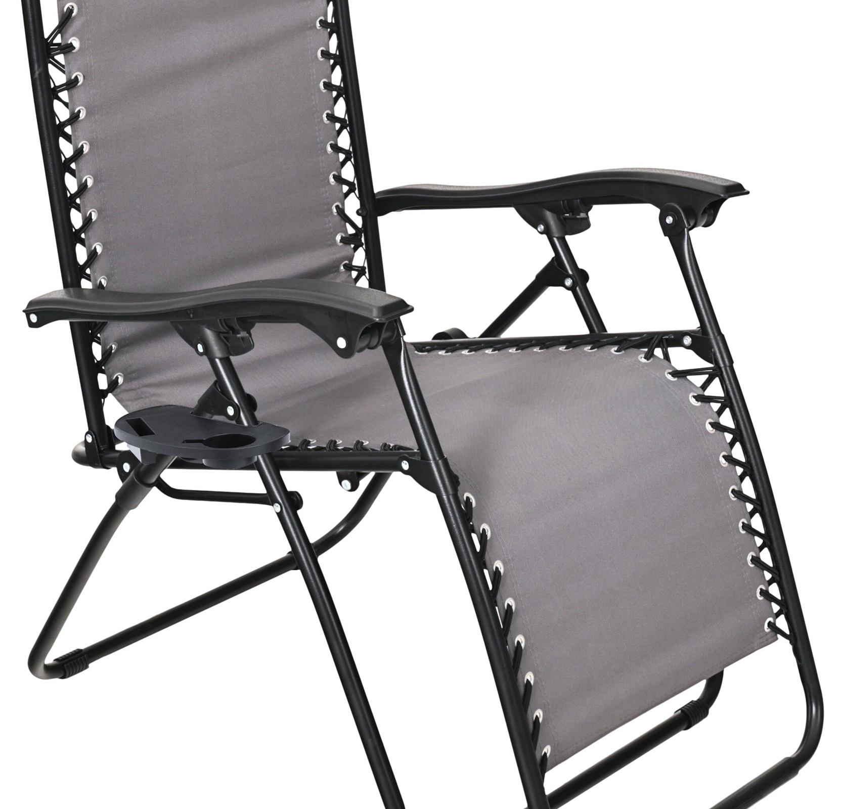 Amalia solstol med dryckeshållare - Grå / Svart Baden Baden Amalia solstol med dryckeshållare - Grå / Svart Baden Baden