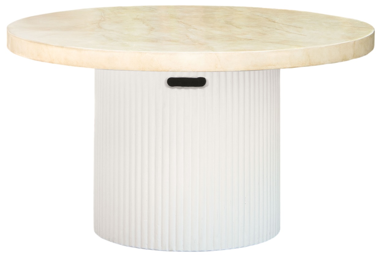 Merca utesoffbord 80 cm - Travertin utfrande