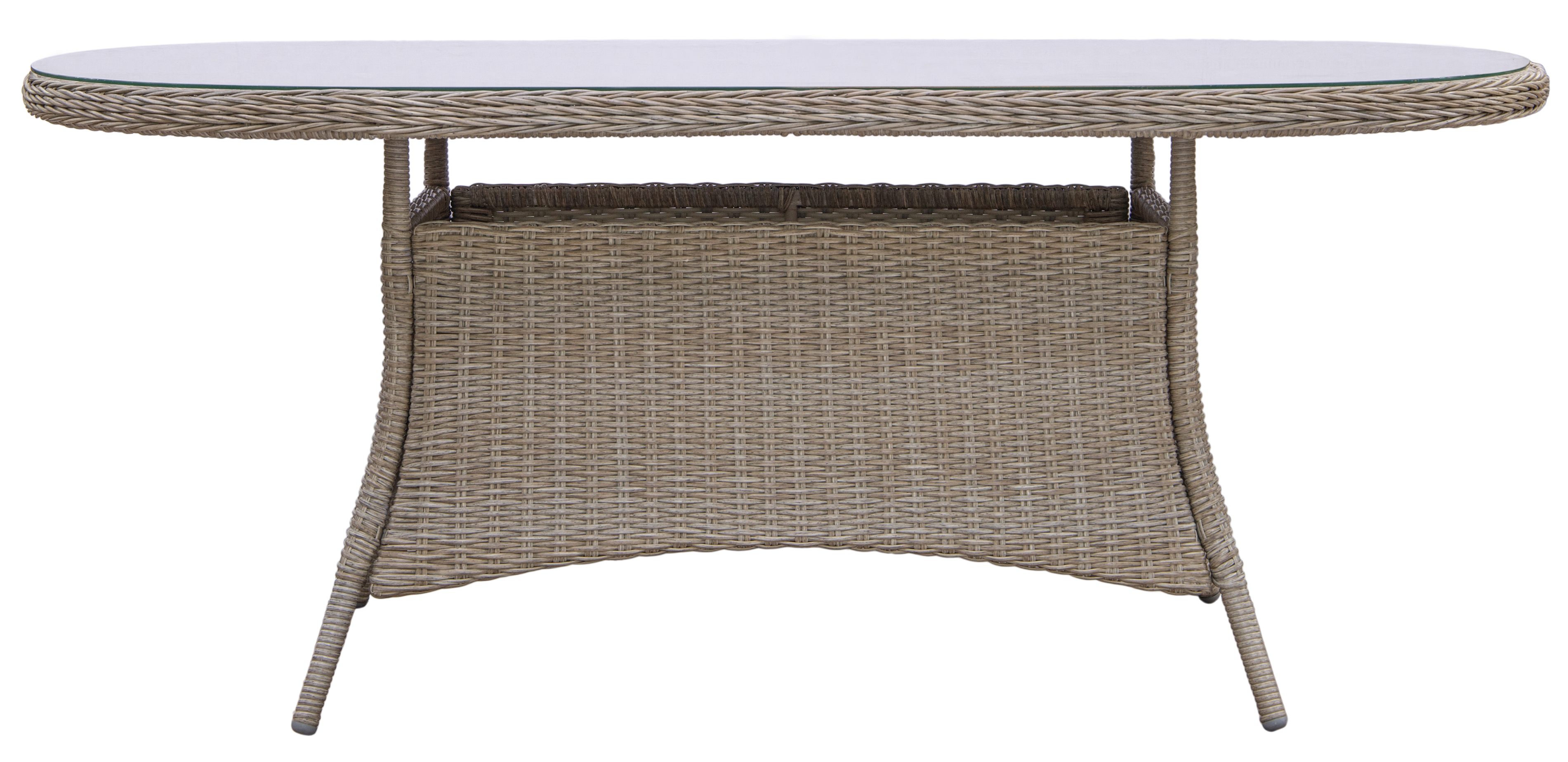 Trdgrdsbord - Menton | 180x100 cm | Natur | Ovalt