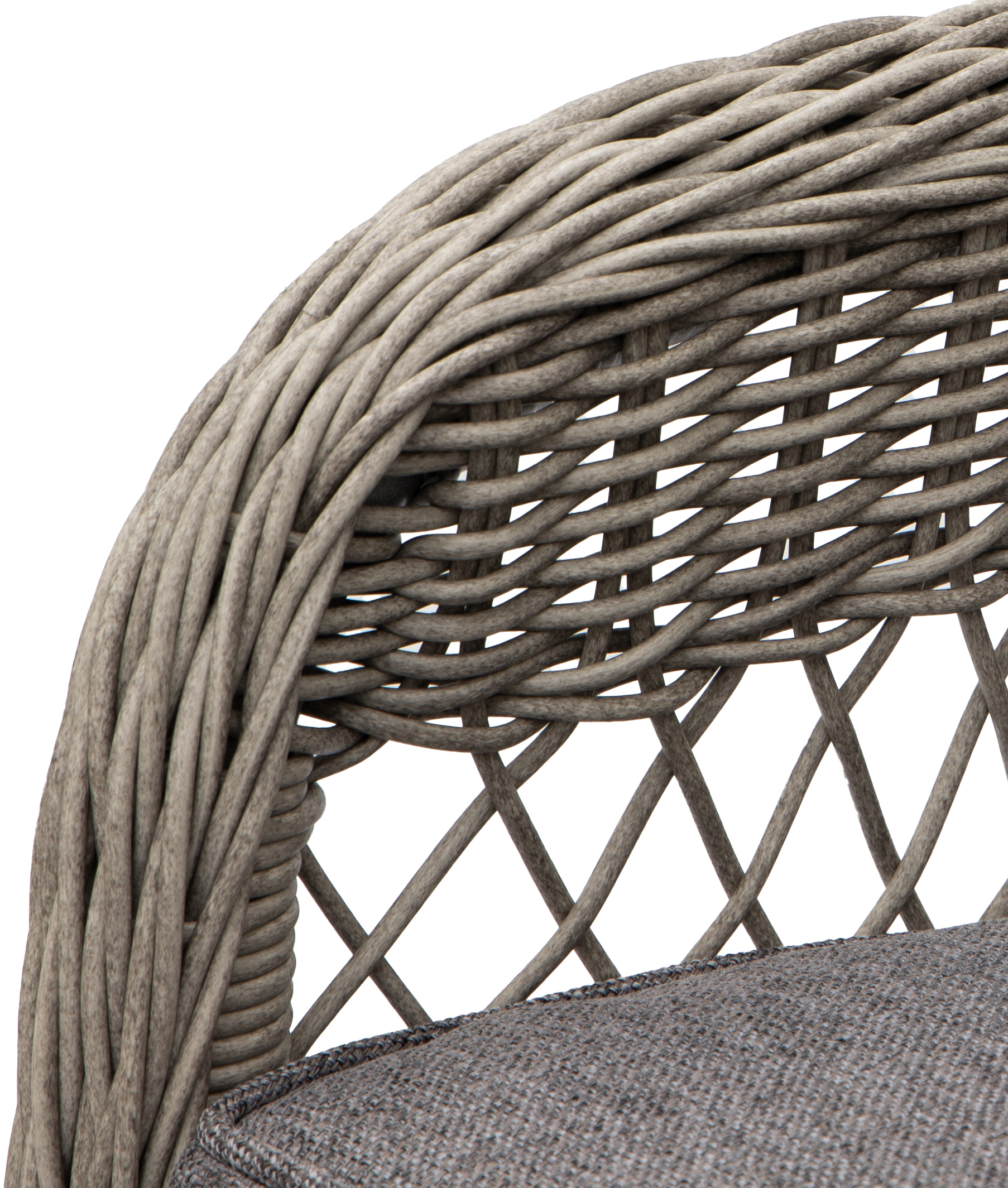 Marbella grå rottingfåtölj med dyna Marbella grå rottingfåtölj med dyna