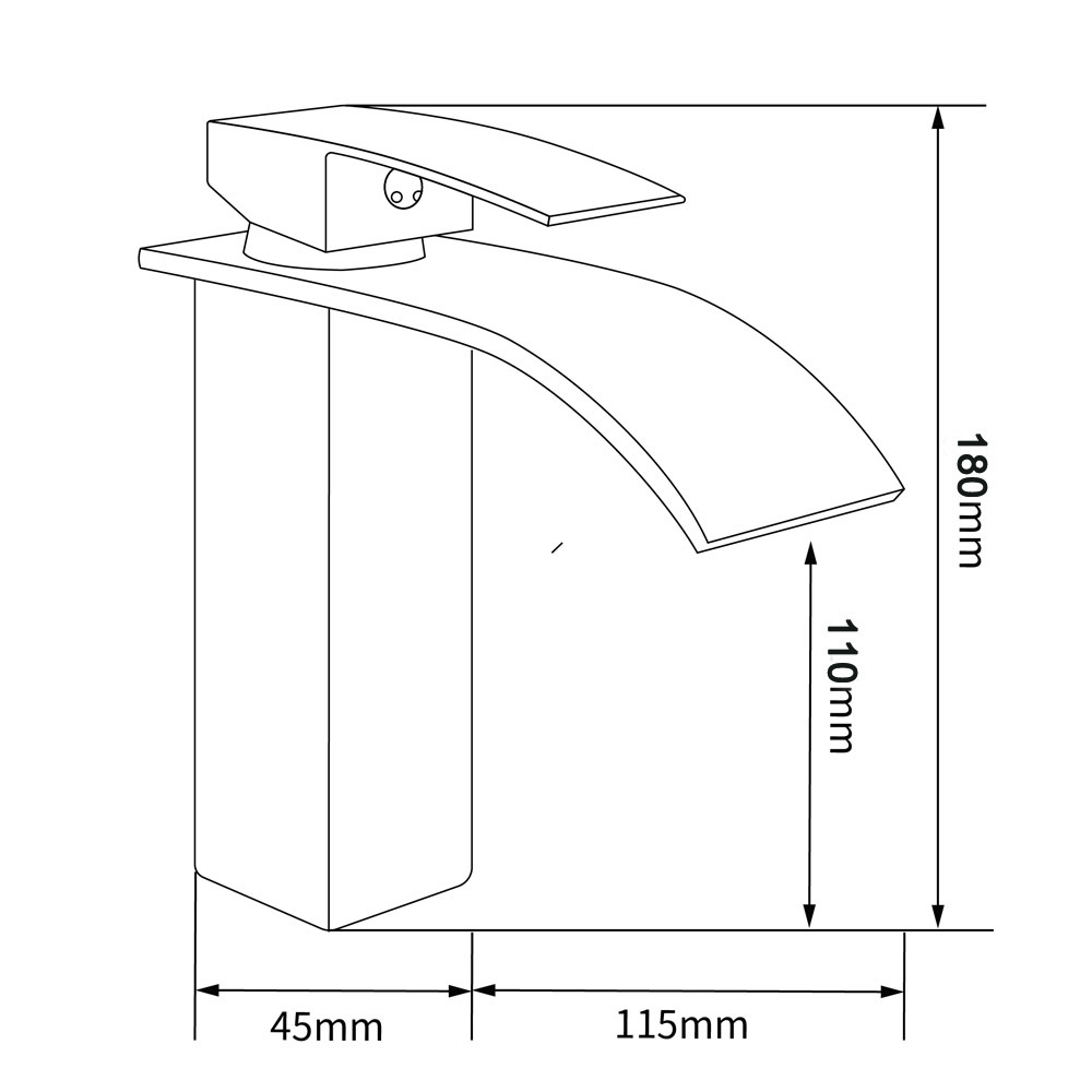 Tvttstllsblandare Poppy - Svart