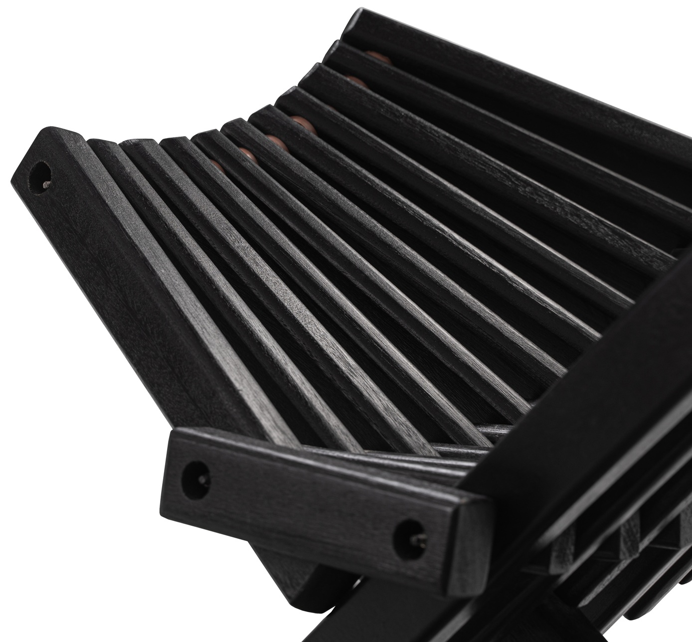 Calcutta däckstol med nackkudde - Svartbetsad Calcutta däckstol med nackkudde - Svartbetsad