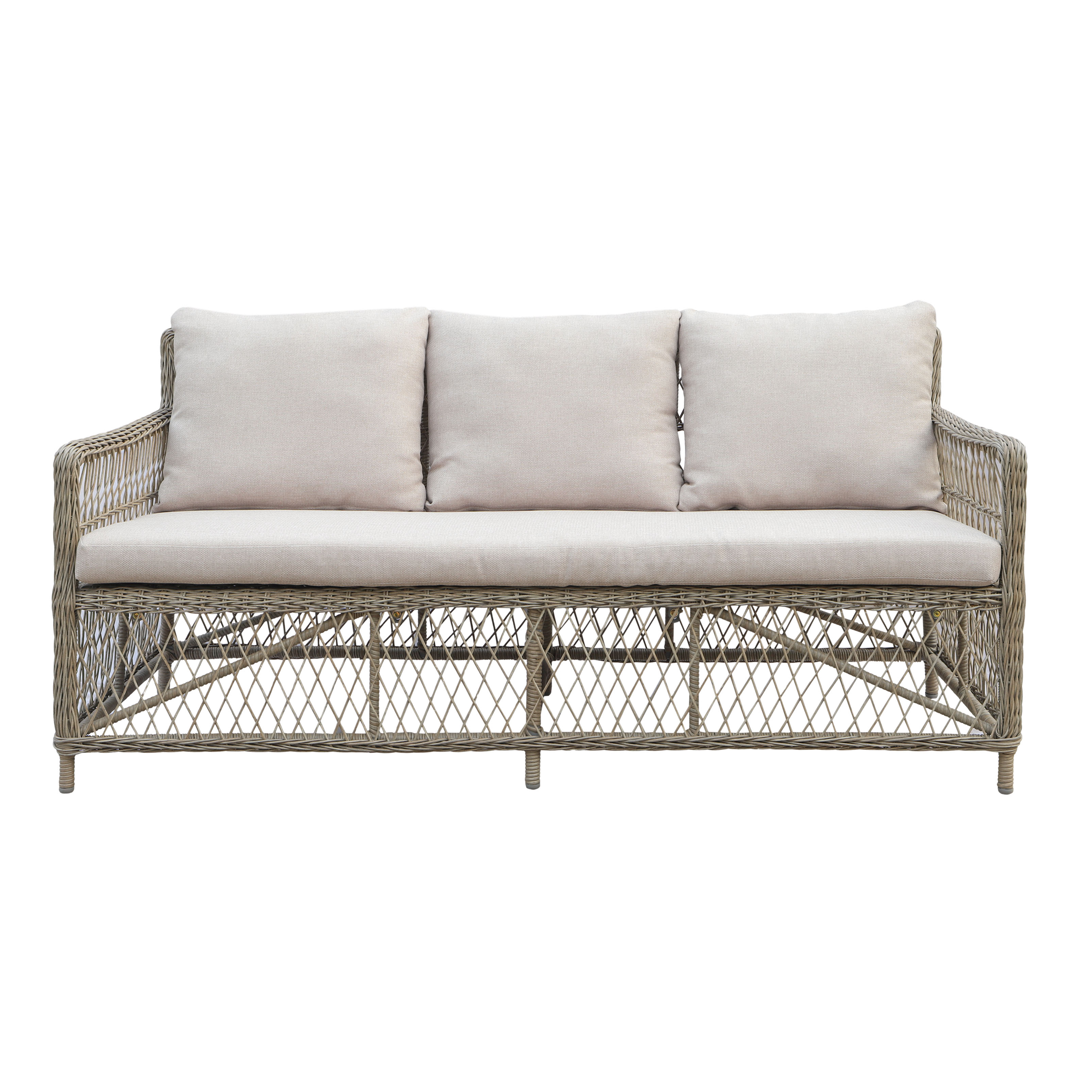 Hrnsand utegrupp; soffa med tv ftljer och bord