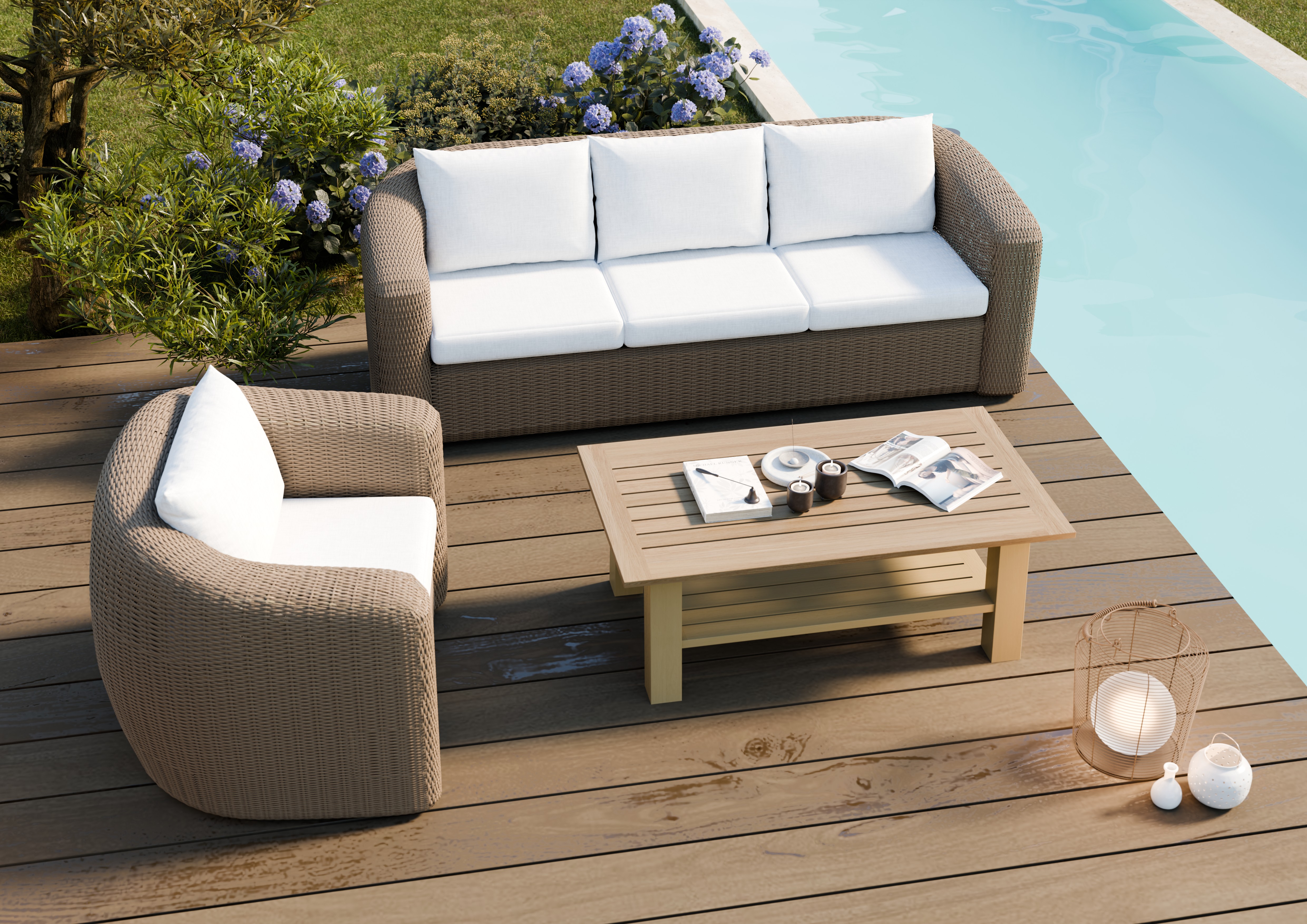Malibu XL Loungegrupp - Nature / Beige Malibu XL Loungegrupp - Nature / Beige