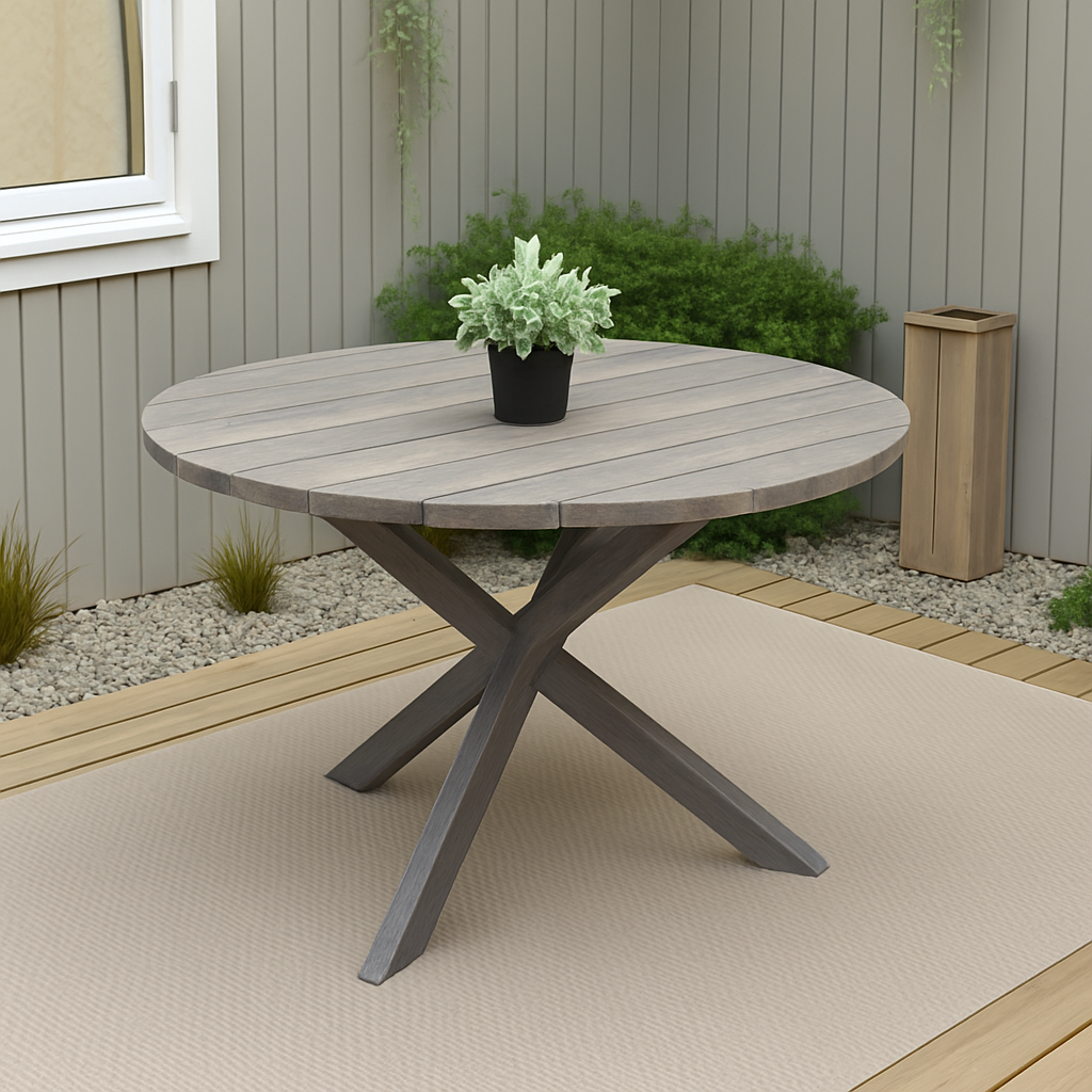 Scottsdale runt utebord - Ø112 cm | Rustik grå Scottsdale runt utebord - Ø112 cm | Rustik grå