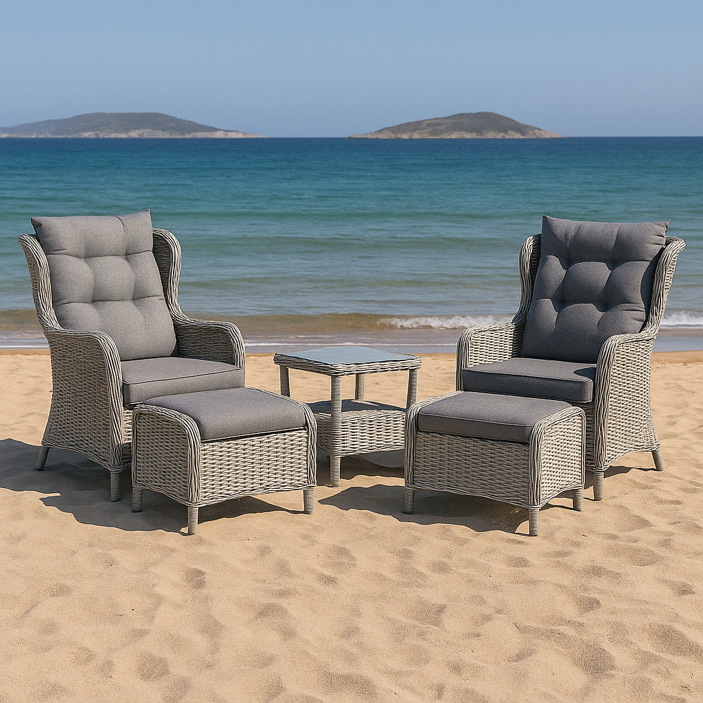 Milano - Utembelset med tv ftljer, tv fotpallar och sidobord