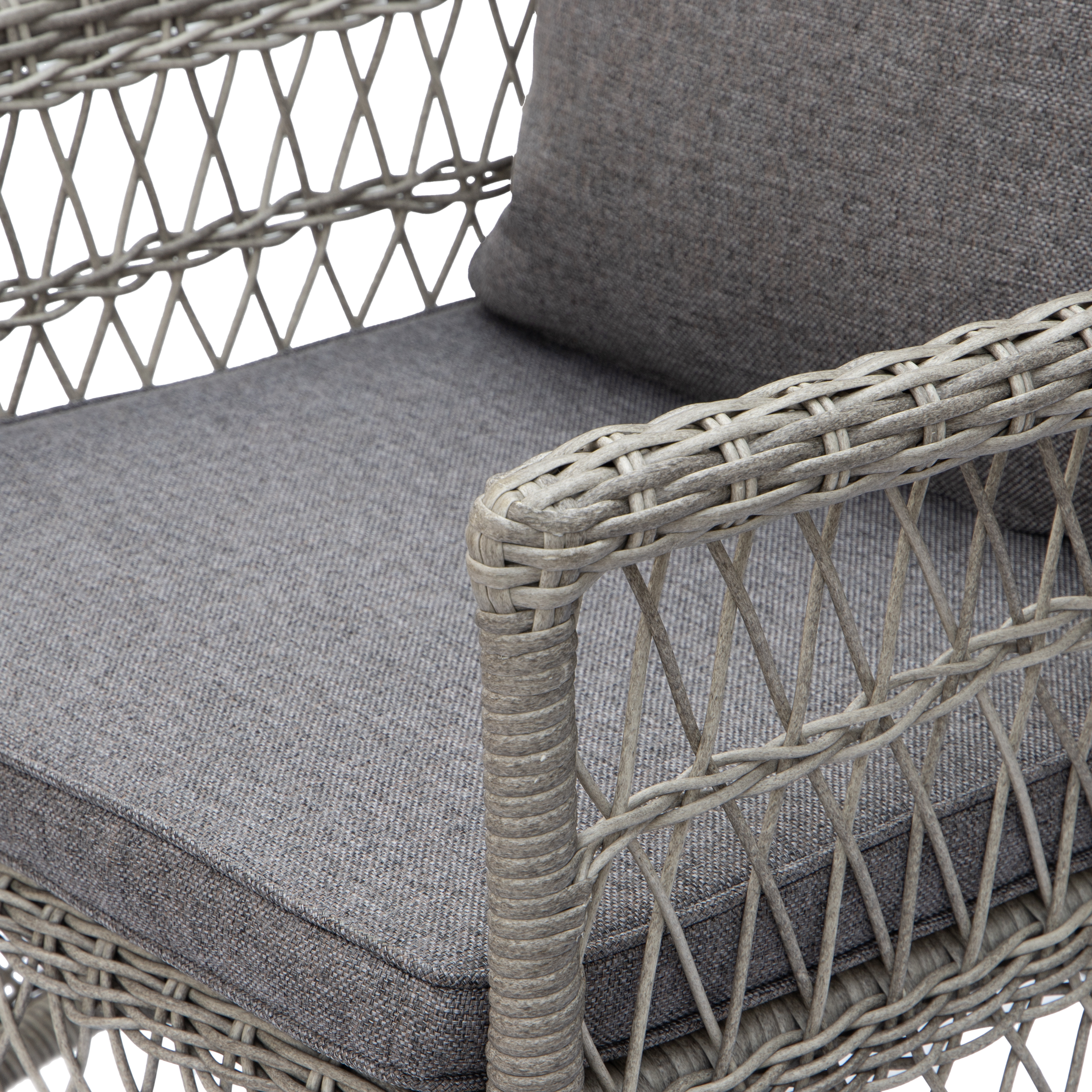 Provence utefåtölj i grå konstrotting Provence utefåtölj i grå konstrotting