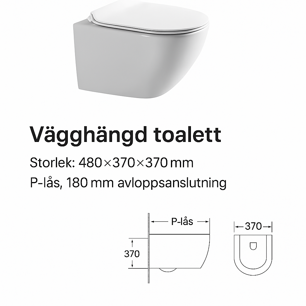 Vägghängd toalett Tide - Vit Vägghängd toalett Tide - Vit