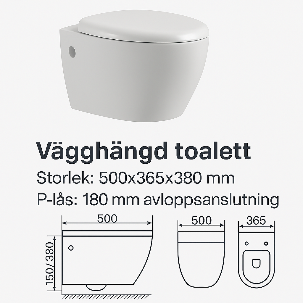 Toalettstol Viora - Vit Toalettstol Viora - Vit