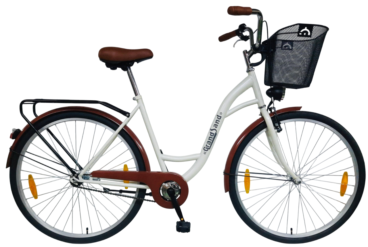 Damcykel City - Gr�ddvit - 28� hjul | 20� st�lram