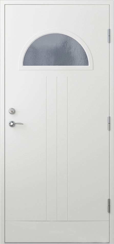 Ytterdrr Carina - med halvmnefnster + Karmhylsor