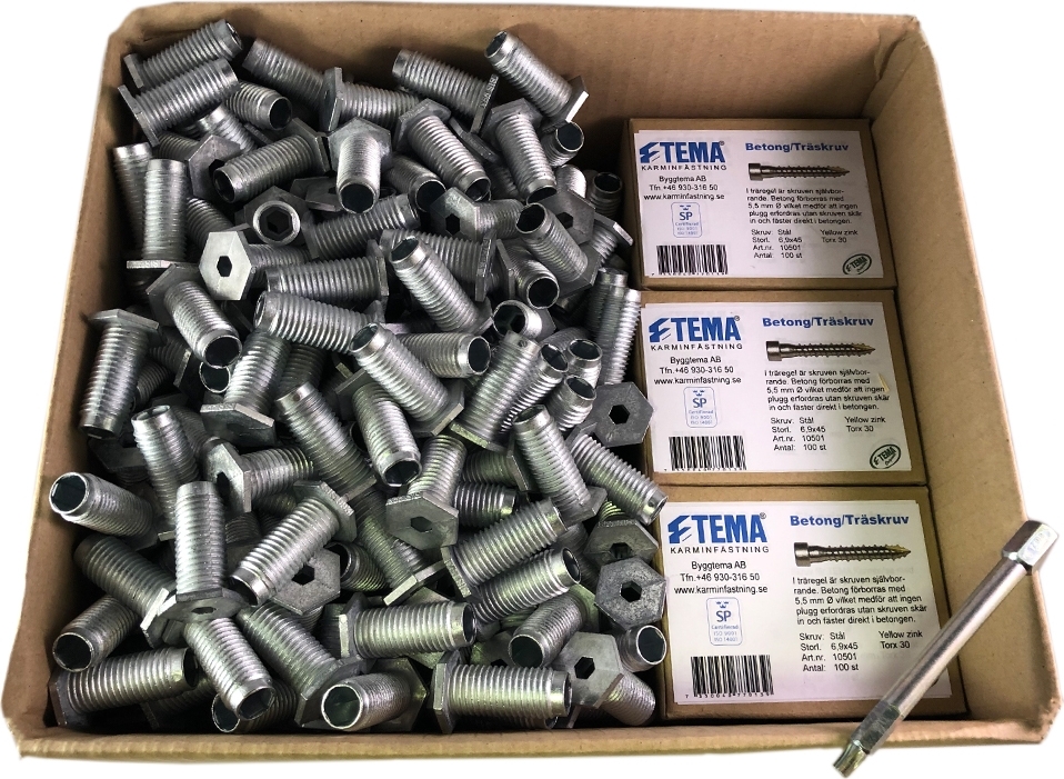 Karmhylsa med Monteringsskruv 40 mm - 300 punkter Karmhylsa med Monteringsskruv 40 mm - 300 punkter