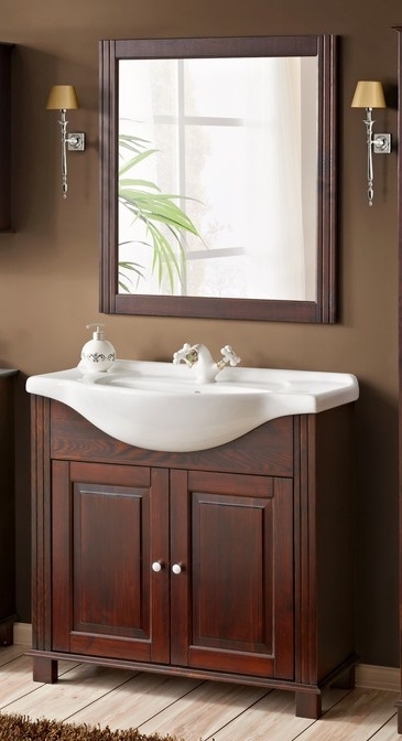 Badrumsmöbler Retro Large - Mörkbrunt trä Badrumsmöbler Retro Large - Mörkbrunt trä