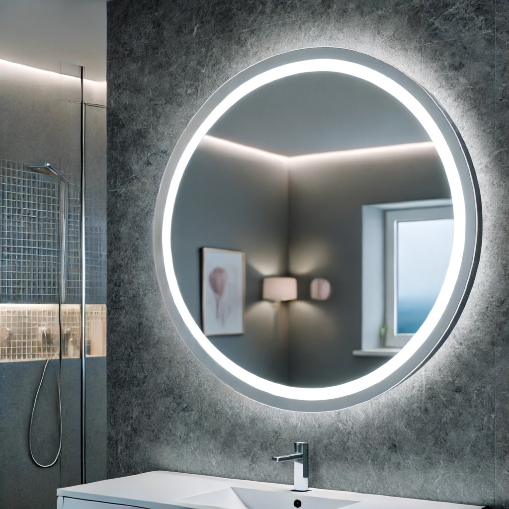 Rund spegel Venus med LED-belysning - 80 cm Rund spegel Venus med LED-belysning - 80 cm