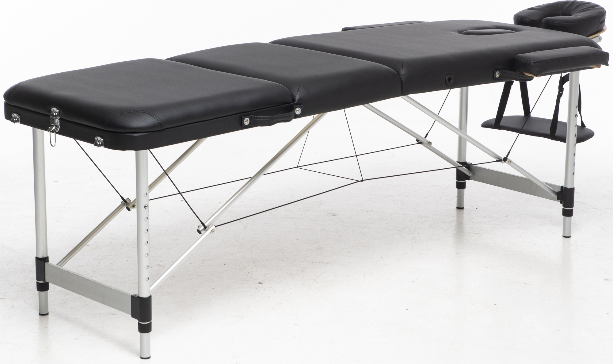 Massagebänk med metallben - 3 zoner - Svart Massagebänk med metallben - 3 zoner - Svart