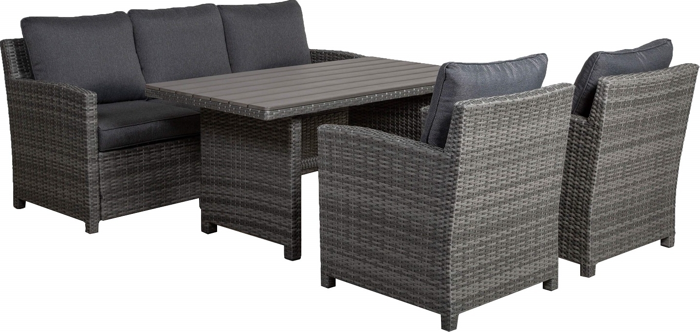 Torekov utegrupp, bord + 3+1+1 - Grå Torekov utegrupp, bord + 3+1+1 - Grå