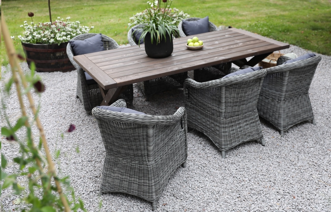 Oxford - Utemöbelgrupp 220 cm Brun/Grå Oxford - Utemöbelgrupp 220 cm Brun/Grå