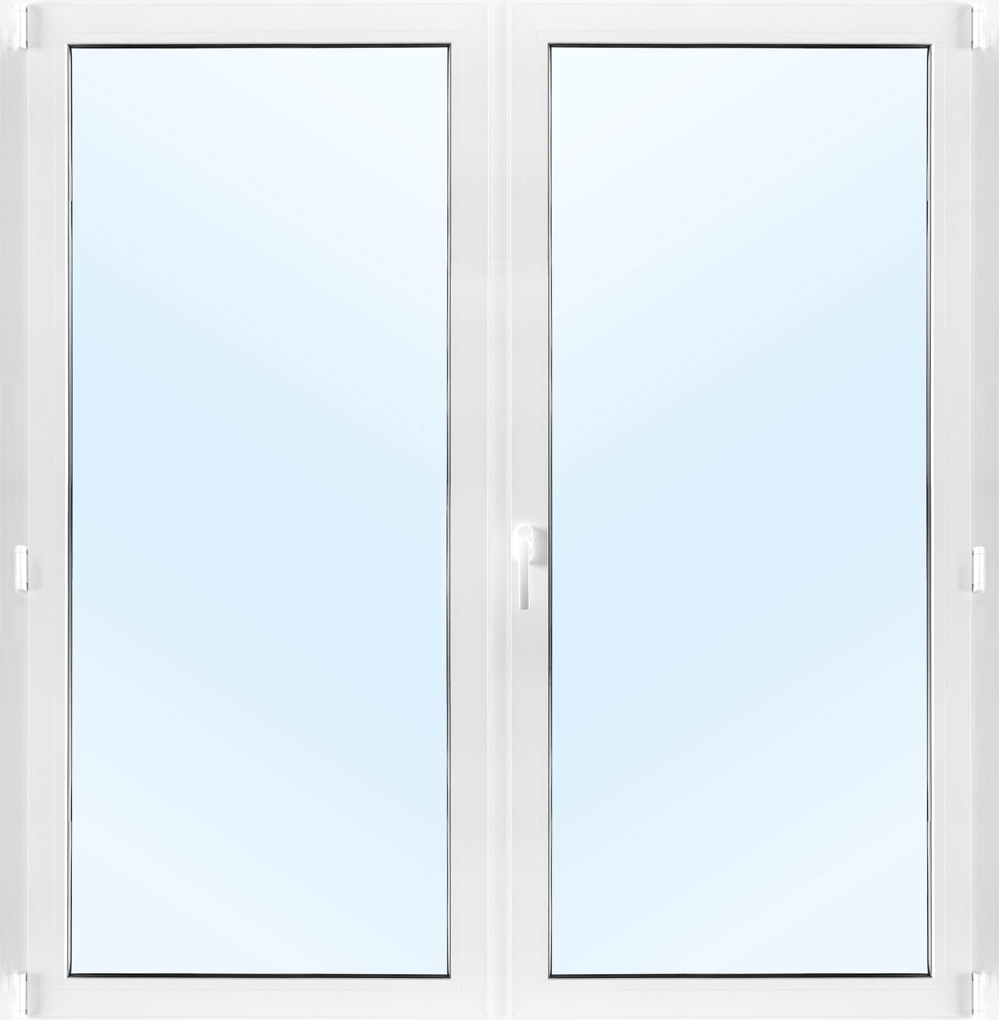 Doppelt verglaste Tür mit Doppelverglasung - Öffnung nach innen mit Neigung - PVC - Auslass Doppelt verglaste Tür mit Doppelverglasung - Öffnung nach innen mit Neigung - PVC - Auslass