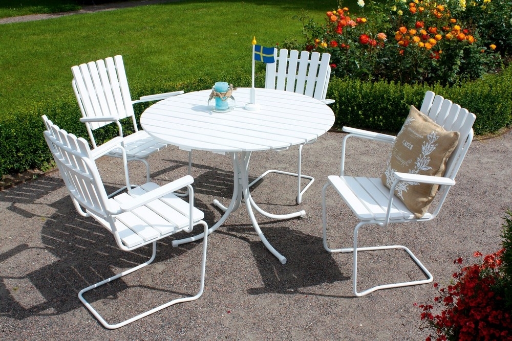 Bord till matgrupp Vaxholm i fjderstl (Europaproducerad) - Vit