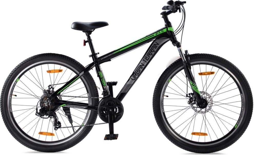 Mountainbike Urban Terrain 27,5" - Schwarz/Grau + Schlosskette Mountainbike Urban Terrain 27,5" - Schwarz/Grau + Schlosskette
