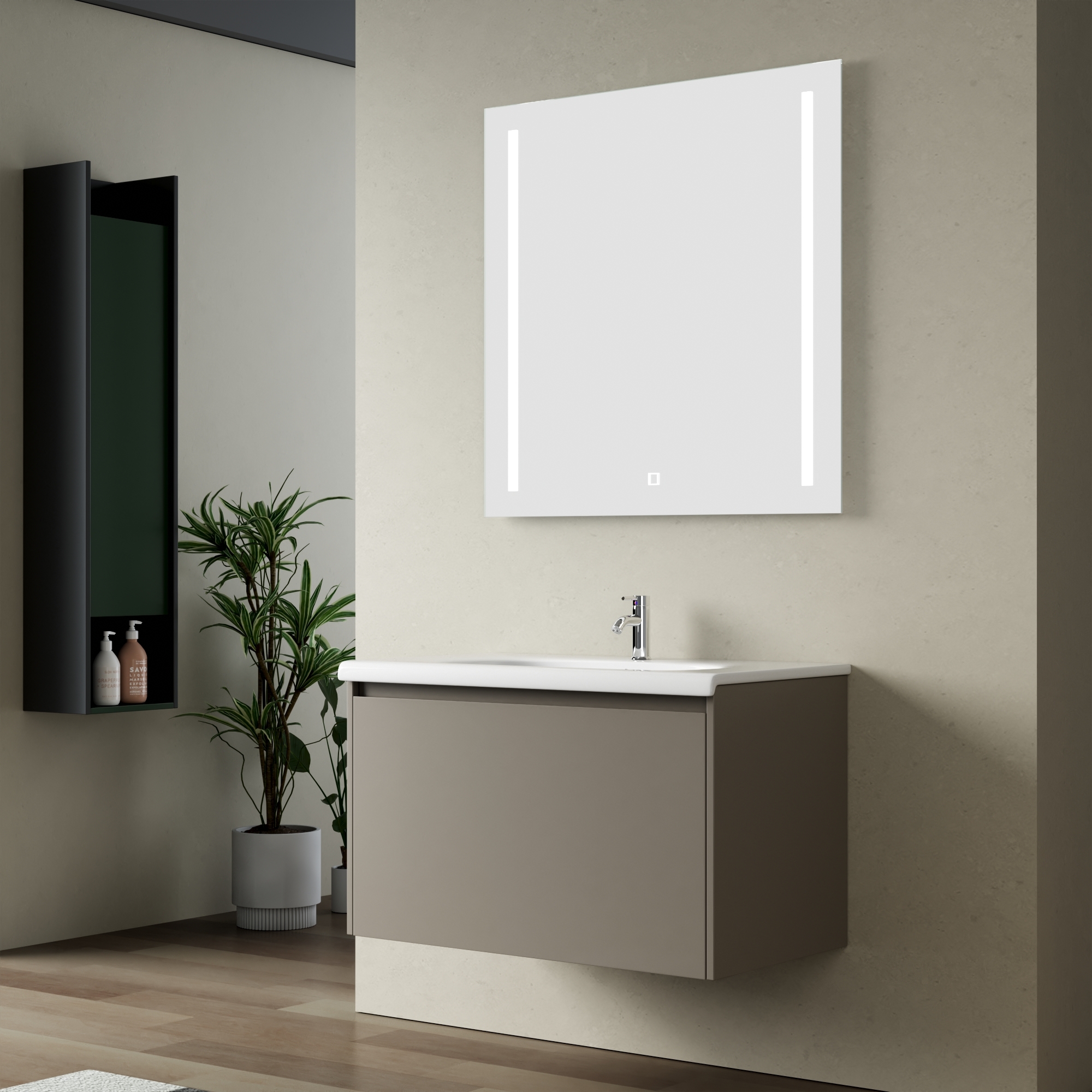 Badezimmermöbel Zeal 80 cm - Greige Badezimmermöbel Zeal 80 cm - Greige