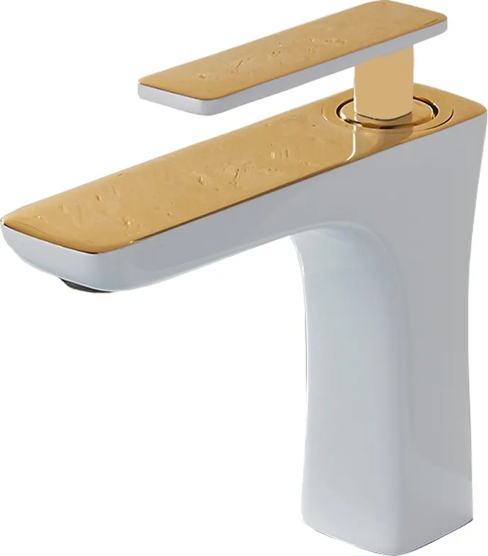 Tvättställblandare - Peony | Vit/guld Tvättställblandare - Peony | Vit/guld