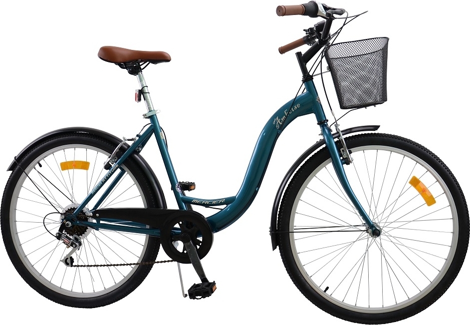 Damcykel Mercier 26" - Bl� + L�sk�tting