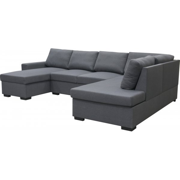 U-soffa Solna v�ndbar - 309 cm - m�rkgr�