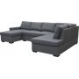 U-soffa Solna v�ndbar - 309 cm - m�rkgr�