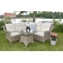 Hllestrand hrngrupp i konstrotting 4 sittplatser - Naturfrgad + Rengringsspray fr utembler