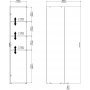 Space garderob vit - 40 cm bred - 175 cm h�g