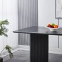 Crossby matbord 180x90 cm - Svartbetsad ek