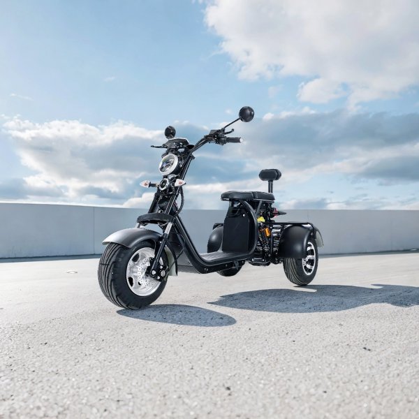 Trehjulet fedtscooter 2000W | LG lithium batteri | Knallert klasse 1