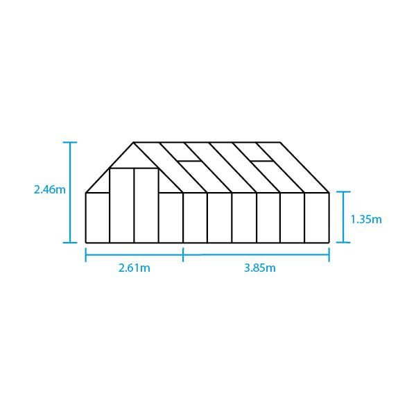 Växthus Qube 9,9 m² - Svart Växthus Qube 9,9 m² - Svart